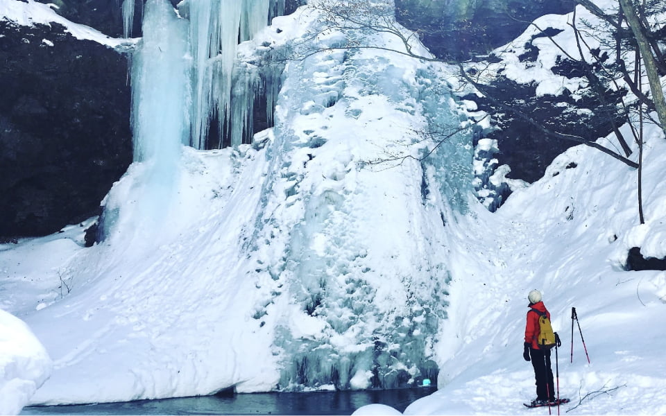 Snowshoe Hike to Visit the Ice Falls