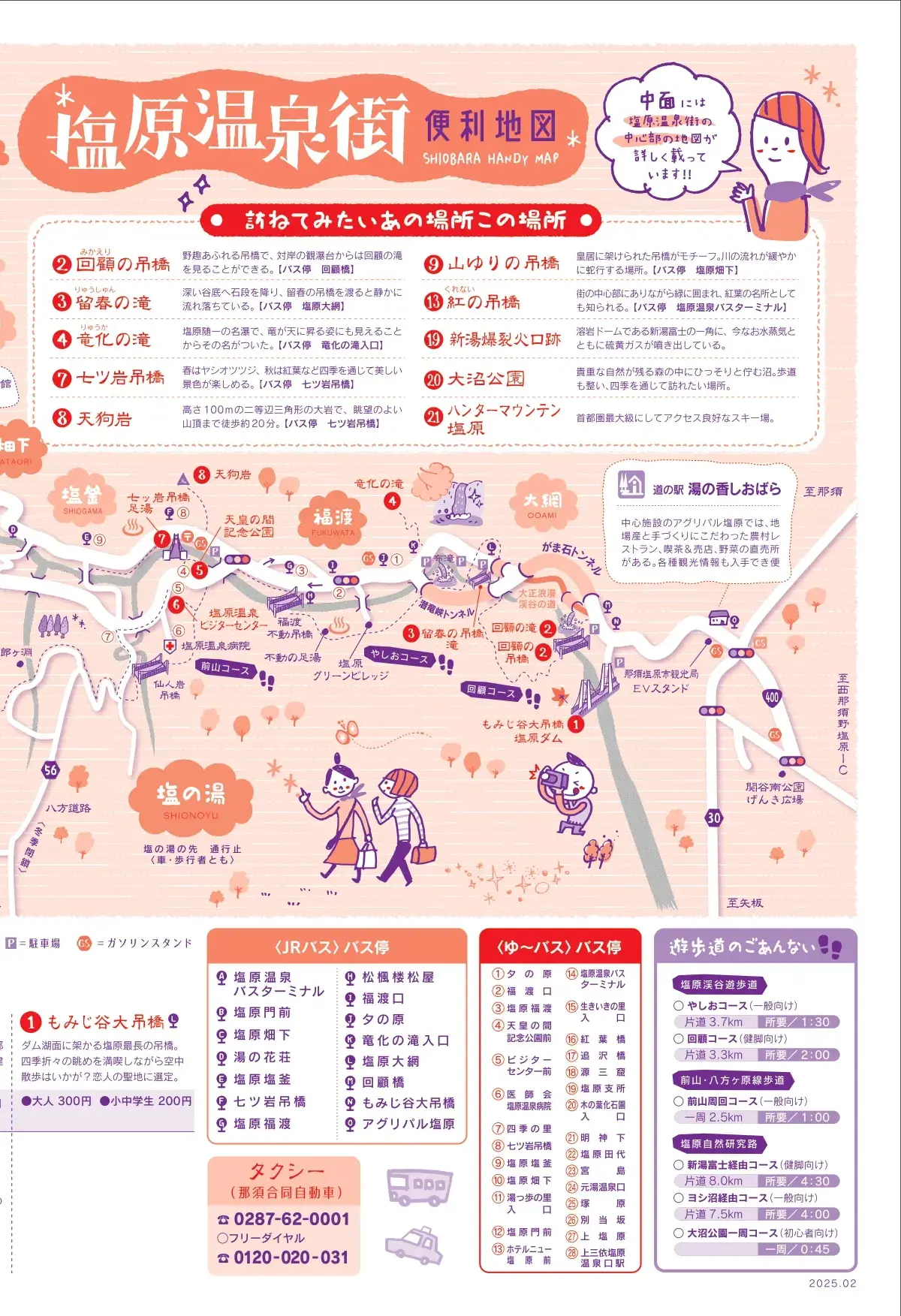 塩原温泉街便利地図